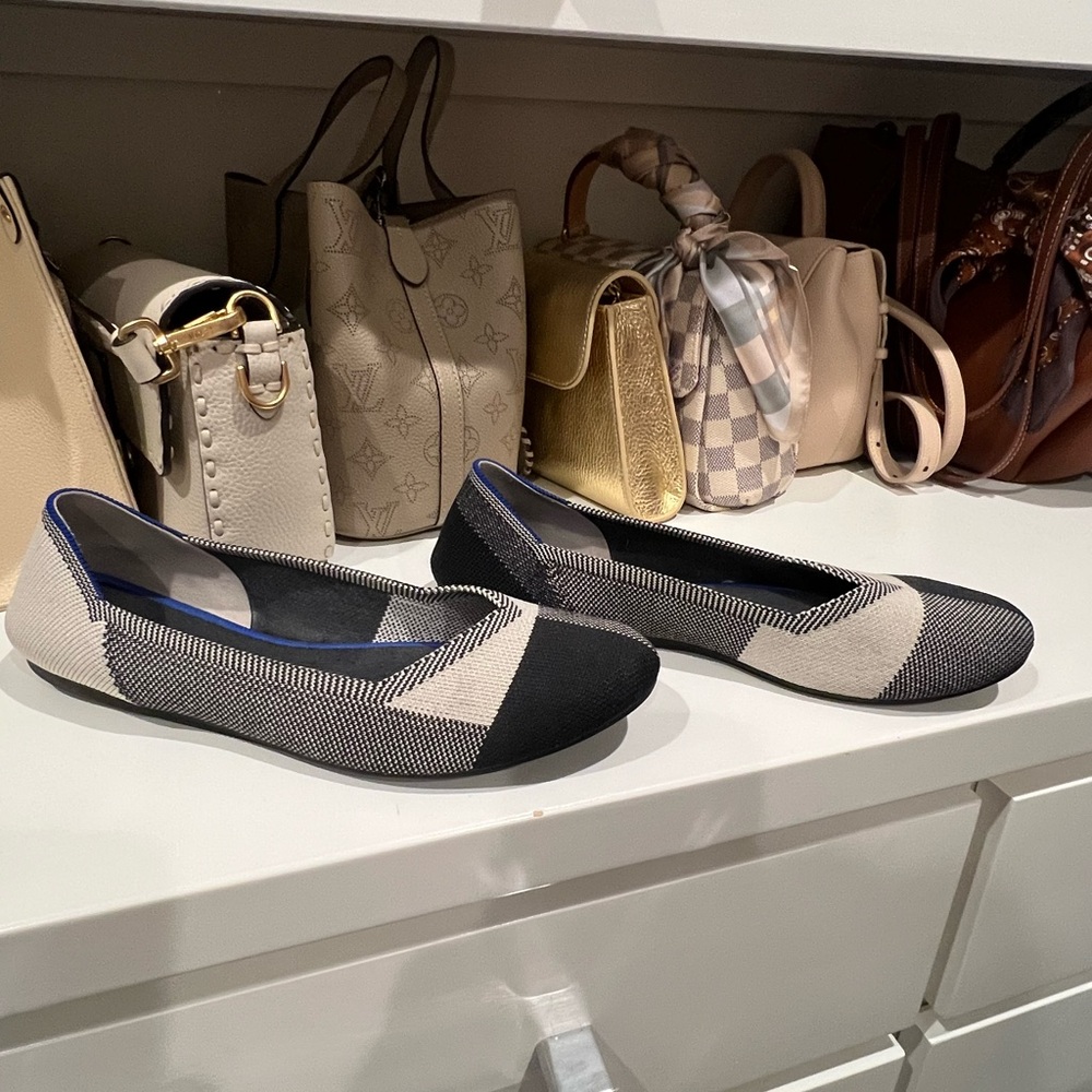 Rothy’s  Black and Cream Flats